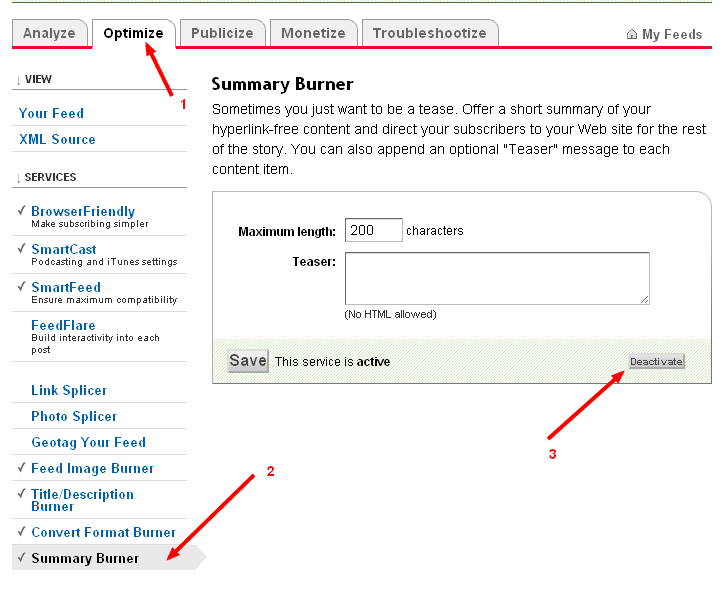 feedburner Summary Burner feedburner Summary Burner