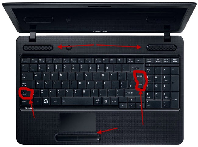 кнопки ноутбука Toshiba Satellite C660 кнопки ноутбука Toshiba Satellite C660