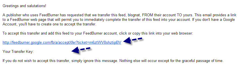 перенос фида как настроить feedburner